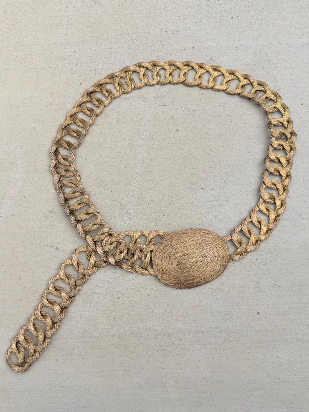 Vintage Gold Braided Rope Chain Belt